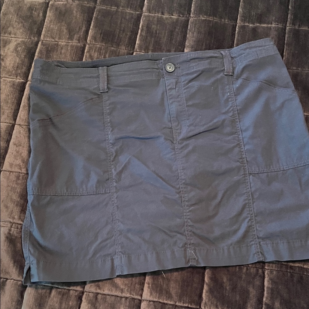 Chico's Navy Blue Mini Skirt with Built In Shorts